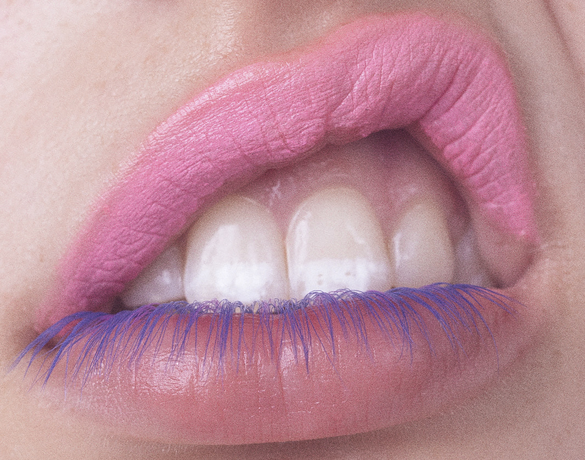 pink lips close up